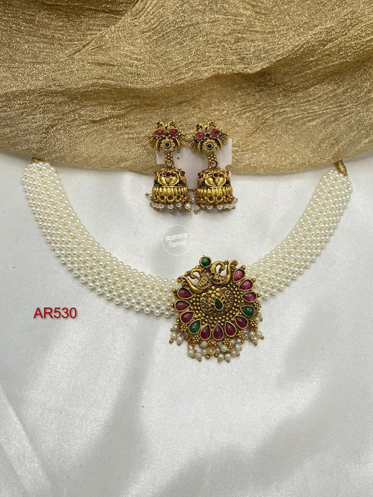 Pearl Peacock Necklace