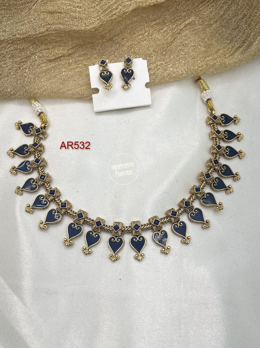 Palakka Necklace Blue